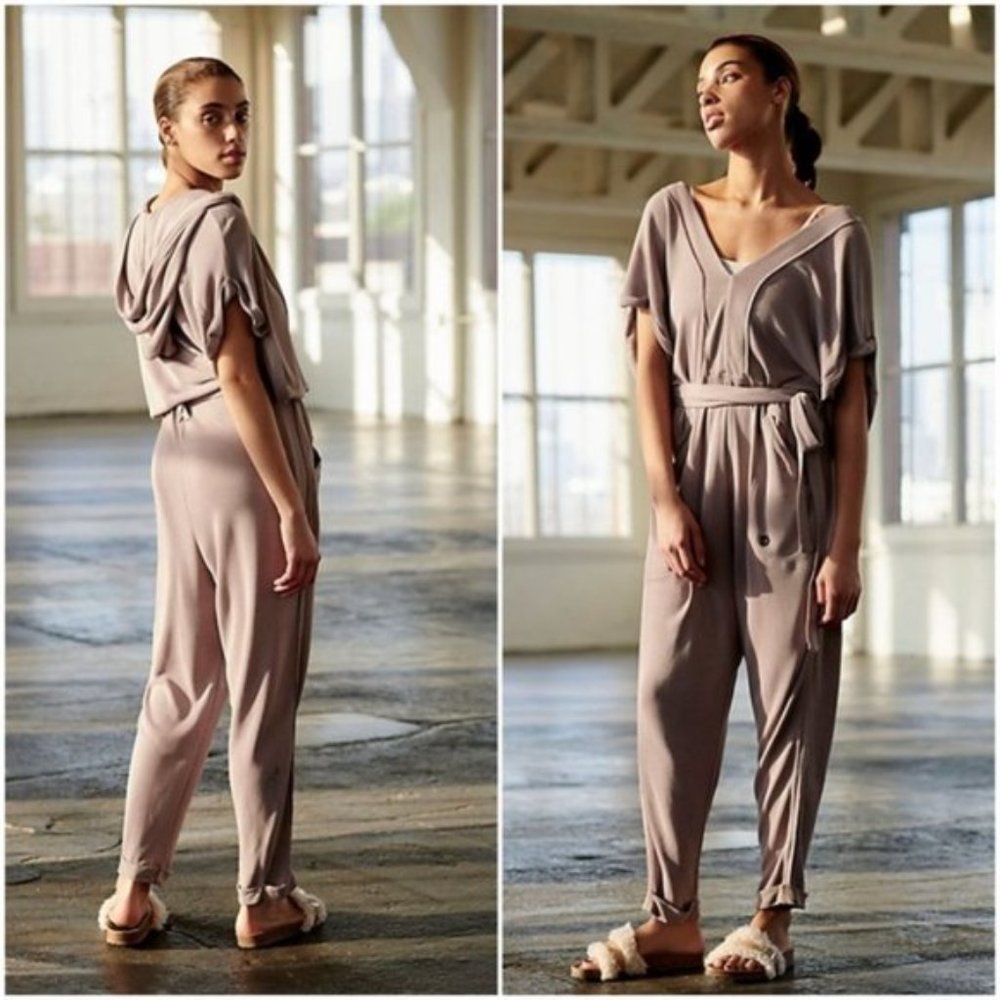 Free People Movement Time Test Hooded Onesie Jumpstioi with Tie Size Small